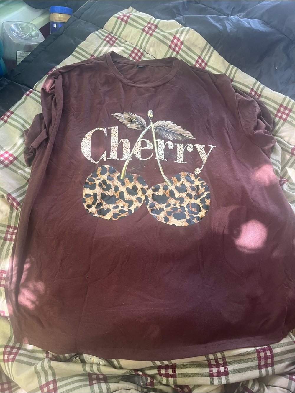 Cherry Graphic Tee - Burgundy Kids Top